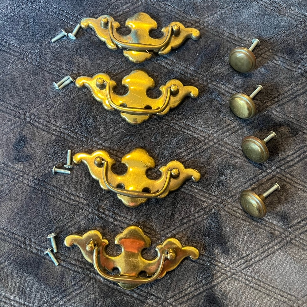 Vintage Gold Drawer Pulls Set